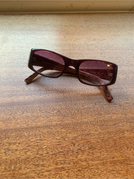 Roberto Cavalli Accessories - Roberto Cavalli Burgundy Frame with Pink Pattern Temples Glasses